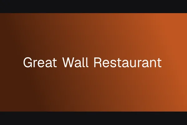 Great wall restaurant