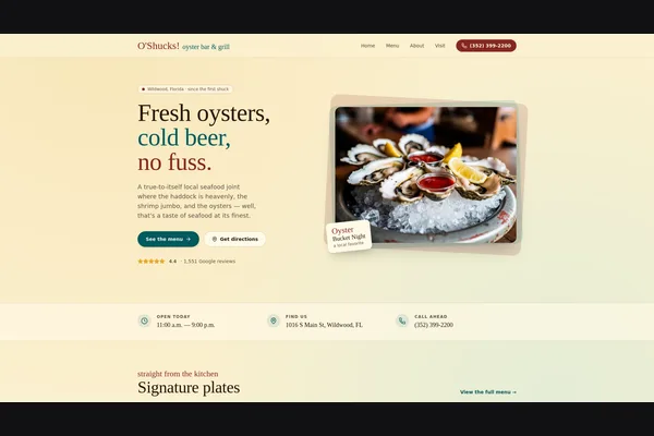 O'Shucks Oyster Bar & Grill in Wildwood, FL