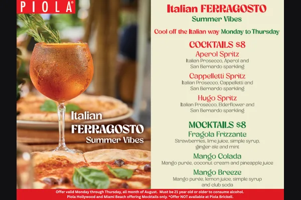 Piola Italian Restaurant Hallandale