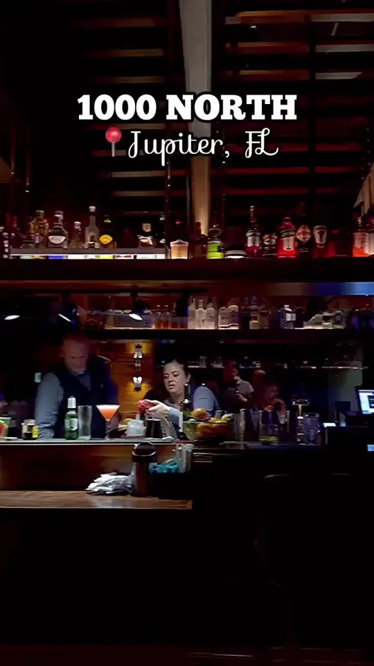 1000 NORTH in Jupiter showing dinner, modern american cuisine, jupiter lighthouse view, video by thepalmbeaches on TikTok