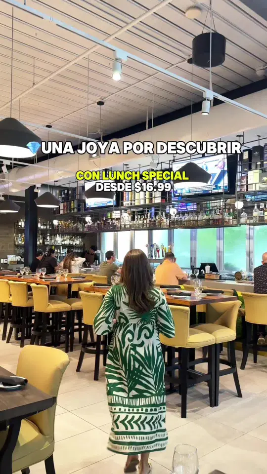 107 Steak & Bar in Doral showing review, visit, video by miamiwonderful on TikTok