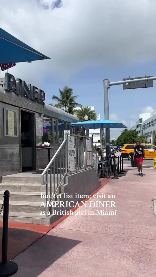 11th Street Diner in Miami Beach showing visit, american diner, video by jessjosiee on TikTok