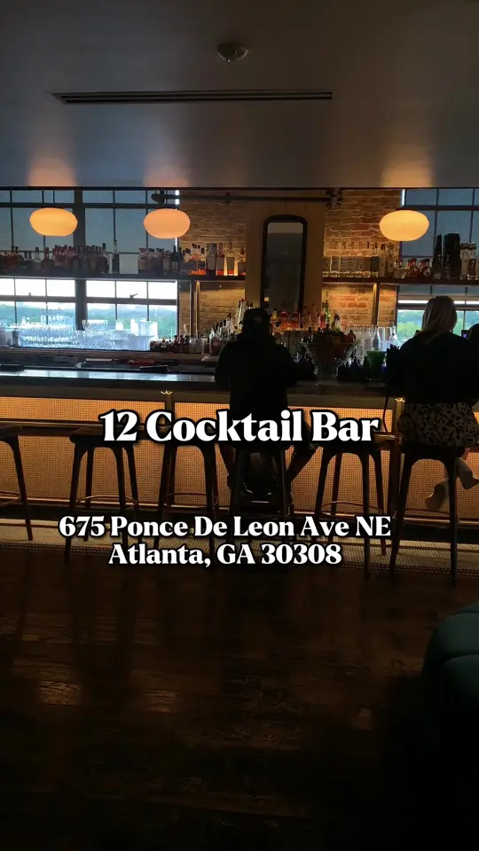 12 Cocktail Bar in Atlanta showing cocktail, speakeasy atmosphere, video by callmecandace.tv on TikTok
