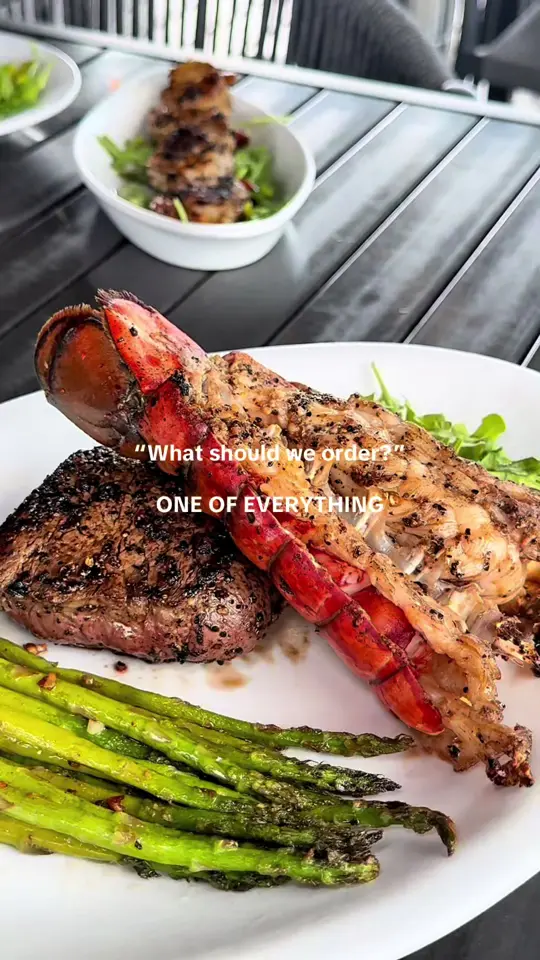1200 Chophouse in St. Pete Beach showing steak, seafood, date night, video by eatlocalflorida on TikTok
