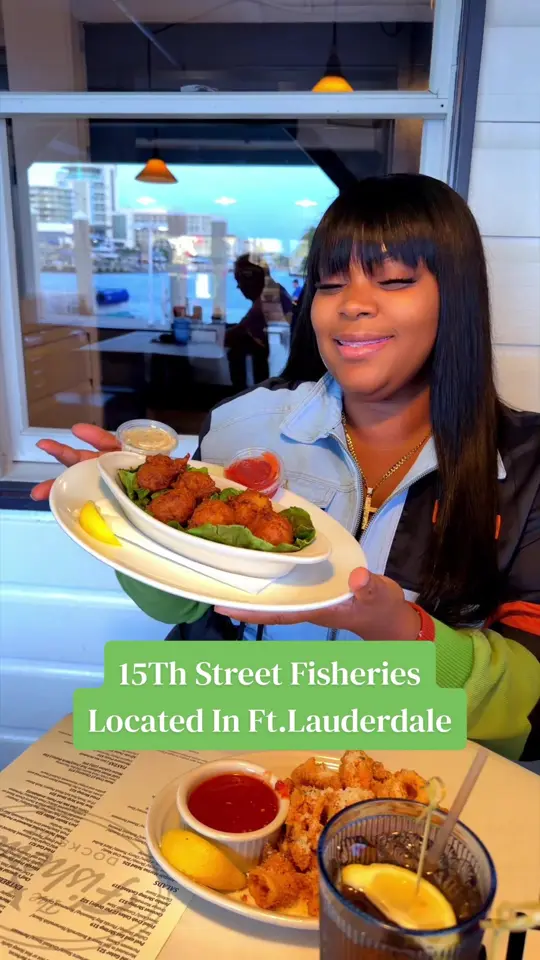 15th Street Fisheries in Fort Lauderdale showing date night, restaurant visit, video by wintermommy14 on TikTok