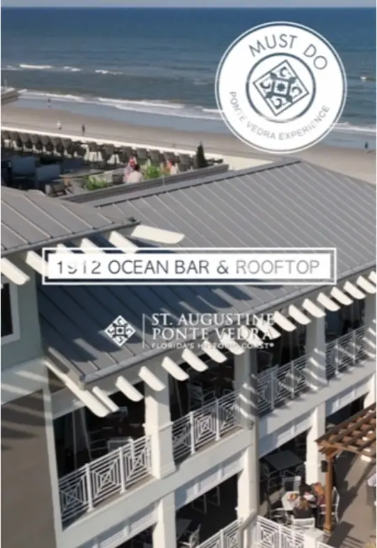1912 Ocean Bar And Rooftop in Ponte Vedra Beach showing dining, bar, oceanfront view, video by floridashistoriccoast on TikTok