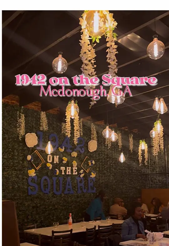 1942 On The Square in McDonough showing restaurant review, customer service, menu prices, video by talessoftecia on TikTok