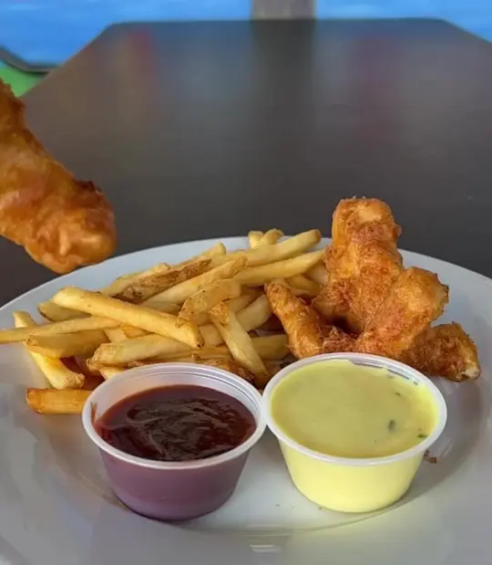 220 East in Tampa showing food, chicken tenders, video by 220 East Restaurant and Bar on Facebook