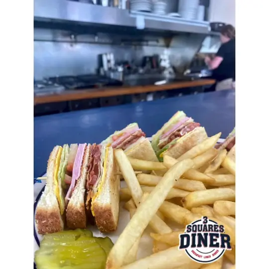 3 Squares Diner - Leesburg in Leesburg showing food, club sandwich, video by 3 Squares Diner on Facebook