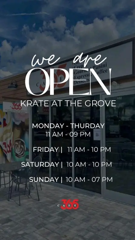 365 Cafè in Wesley Chapel showing cafe, venue, video by 365 Cafe on Facebook