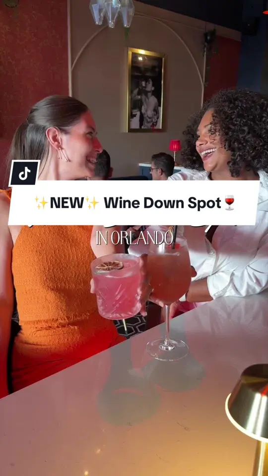  in Florida showing wine, crazy horse cocktail, velvet revolver cocktail, red glow cocktail, wine down wednesday event, trivia tuesdays event, video by stufftodoinorlando on TikTok