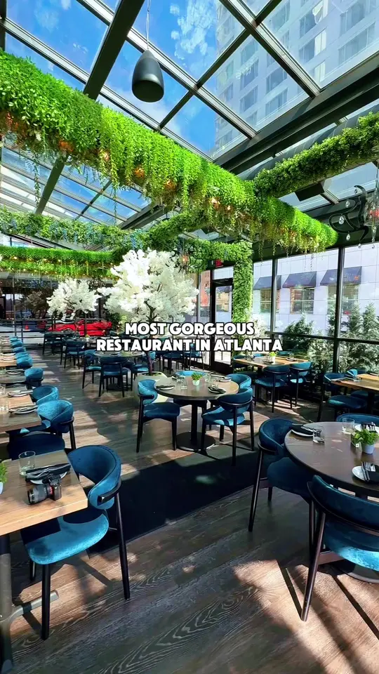 5Church Buckhead in Atlanta showing modern american cuisine, creative small plates, signature entrées, glass-enclosed sunroom, lunch, brunch, dinner, video by 5churchatlanta on TikTok