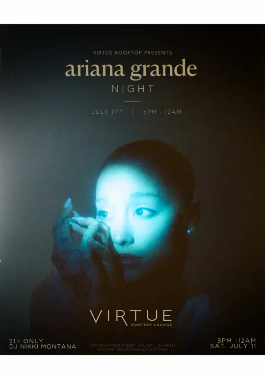 5Church Midtown in Atlanta showing event, ariana grande night, dj set, drinks, video by 5churchatlanta on TikTok