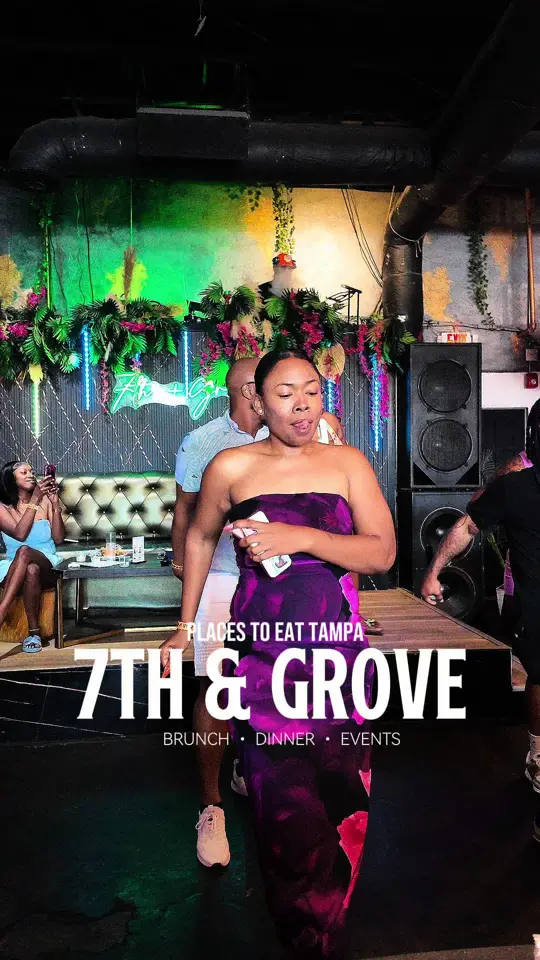 7th + Grove in Tampa showing brunch, unlimited food, unlimited mimosas, margarita towers, weekend visit, video by iammiaalexis on TikTok