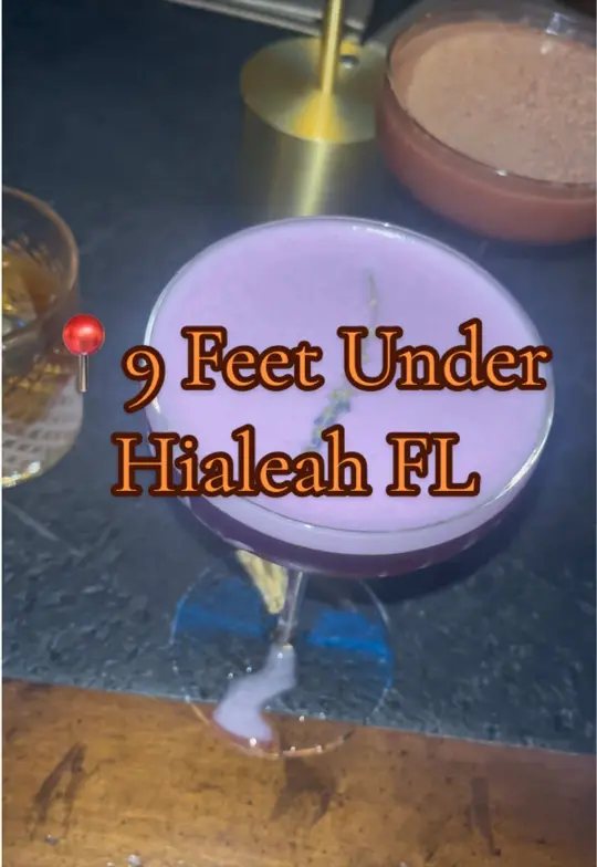 9 Feet Under in Hialeah showing review, visit, atmosphere, cocktails, jazz, karaoke, video by ashmej on TikTok