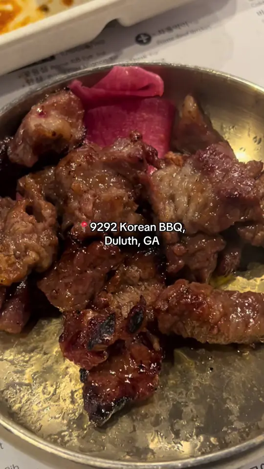 9292 Korean BBQ in Duluth showing dinner, korean bbq, video by thecaffeinecolumn on TikTok