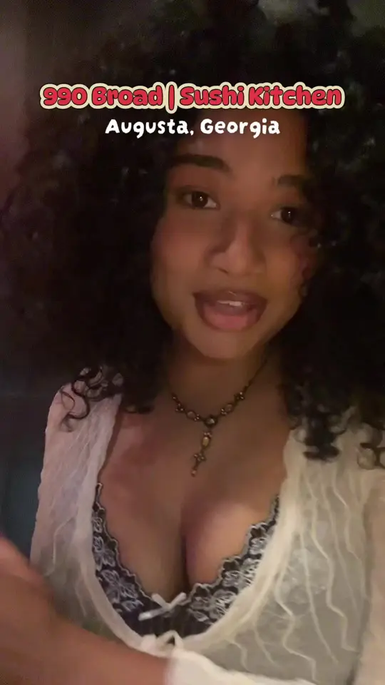 990 Broad in Augusta showing restaurant visit, atmosphere, staff interaction, food review, raw fish, video by maditheexpert on TikTok