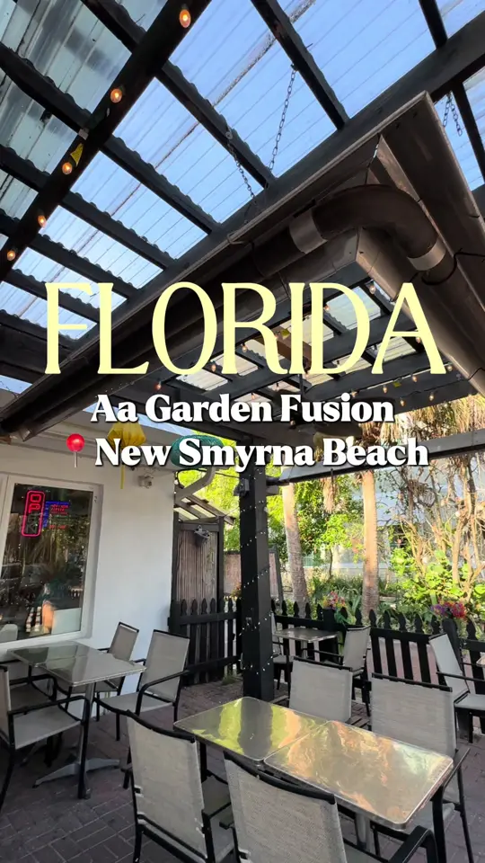 Aa Garden Fusion in New Smyrna Beach showing visit, restaurant, video by tinaehtravels on TikTok