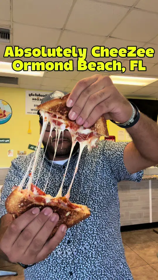  in Florida showing review, grilled cheese sandwich, buttery and cheesy sandwiches, cinnamon roll, cherry cheesecake, video by foodonthespectrum on TikTok