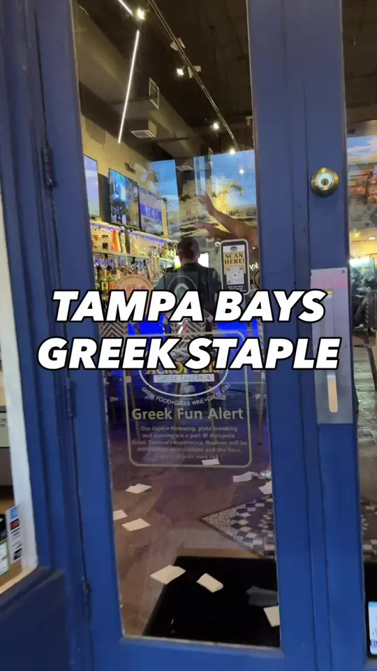 Acropolis Greek Taverna - New Tampa in Tampa showing restaurant month, prix fixe menu, zorba dancing, belly dancing, plate breaking, video by creativeloafingtampa on TikTok