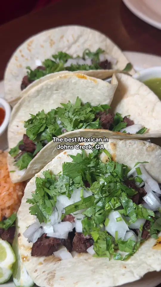 Adobo Taqueria and Tequila Bar in Johns Creek showing mexican food, video by sydwalker5 on TikTok