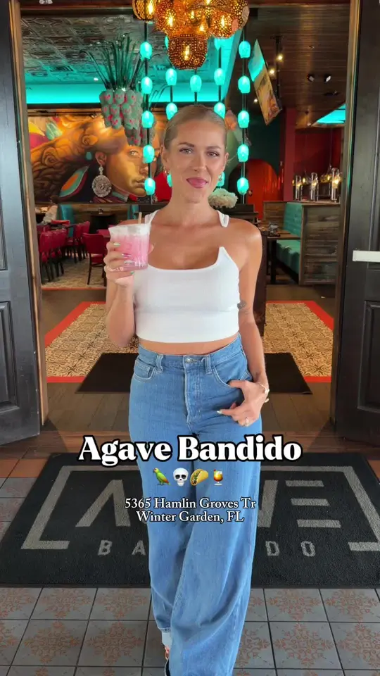 Agave Bandido in Winter Garden showing review, visit, food, margaritas, patio, speakeasy, video by paigepbryant on TikTok