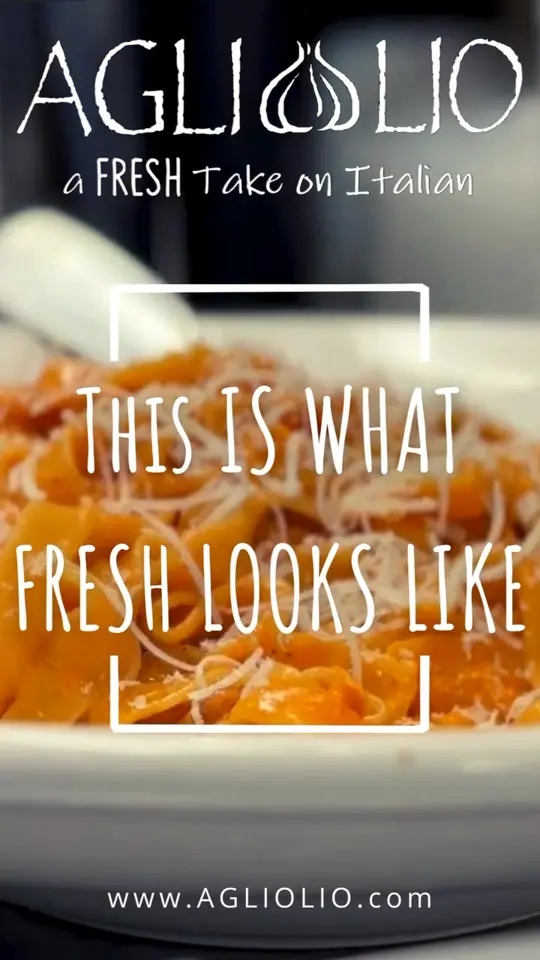 Agliolio ~ a FRESH Take on Italian in Wellington showing fresh pasta, italian food, video by Agliolio Boynton Beach on Facebook