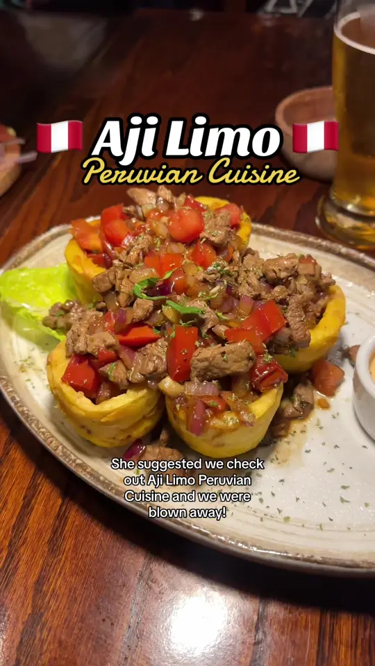 Aji Limo Peruvian Cuisine in Tampa showing visit, peruvian cuisine, video by foodpeopleluv on TikTok