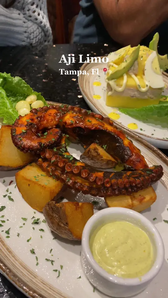 Aji Limo Peruvian Cuisine in Tampa showing ceviche, peruvian food, video by nadinepignottic on TikTok