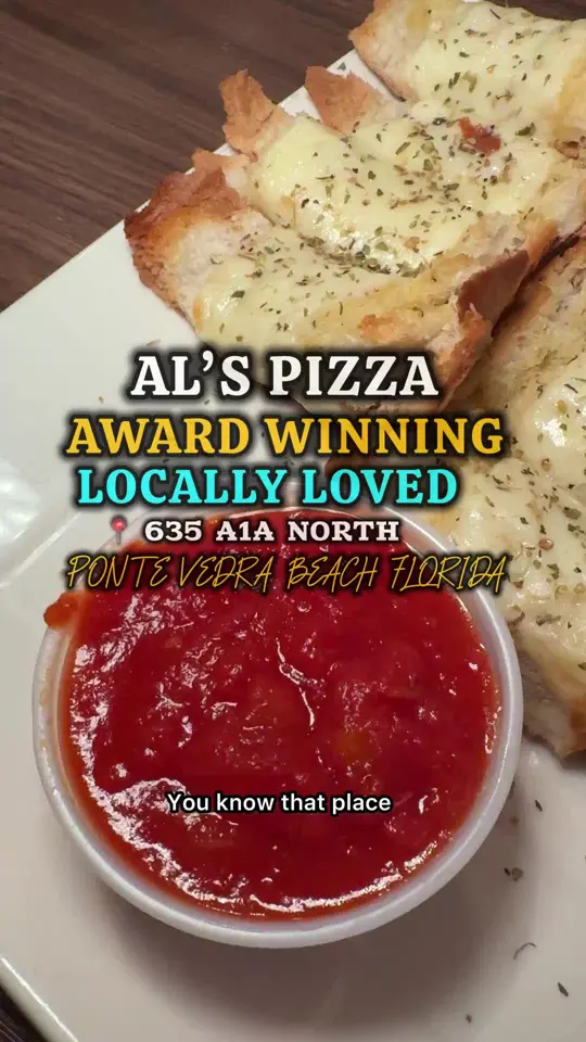 Al's Pizza in Jacksonville showing review, pizza, video by walkingonglittersunshine on TikTok