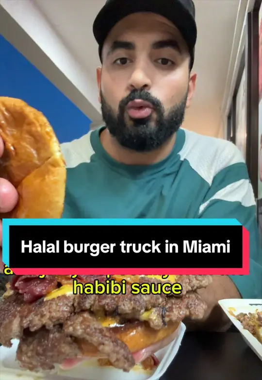Alfaro's in Miami showing burger, halal burger, video by abdul_issa22 on TikTok