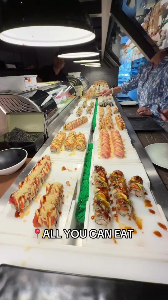 All You Need in Sunny Isles Beach showing all you can eat, food, video by peakacity on TikTok