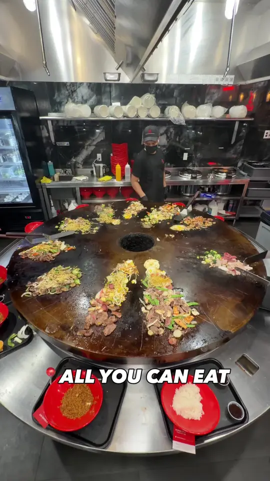 All You Need in Sunny Isles Beach showing all you can eat experience, food review, video by peakacity on TikTok