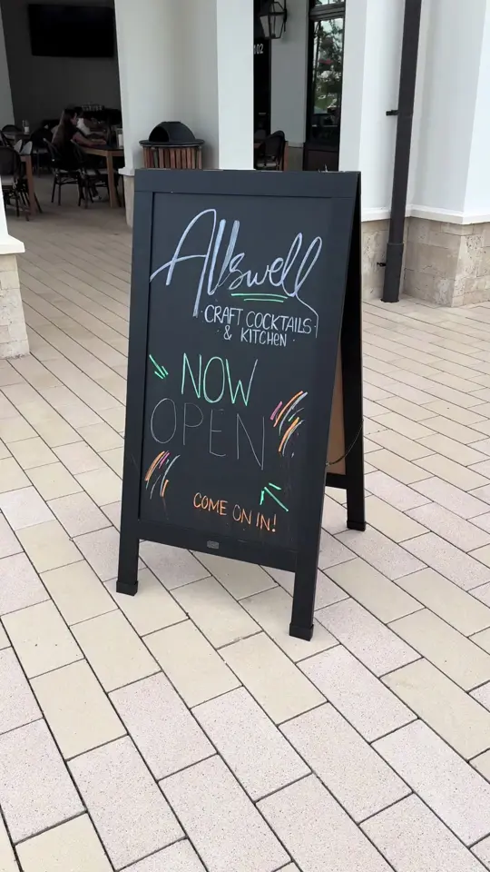 Allswell in Sarasota showing review, drinks, appetizers, entrees, dessert, video by _abbysc on TikTok