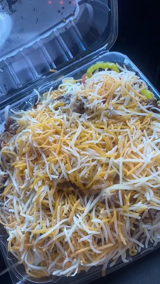 American Deli in Covington showing salad, review, video by avabloom101 on TikTok