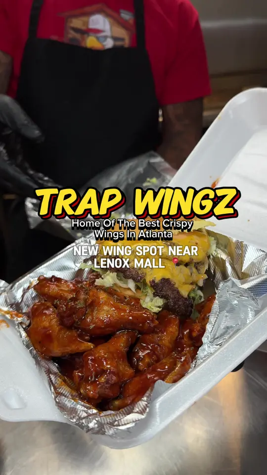 American Deli in Decatur showing chicken wings, lemon pepper wings, late night eats, video by _sunshineeats on TikTok