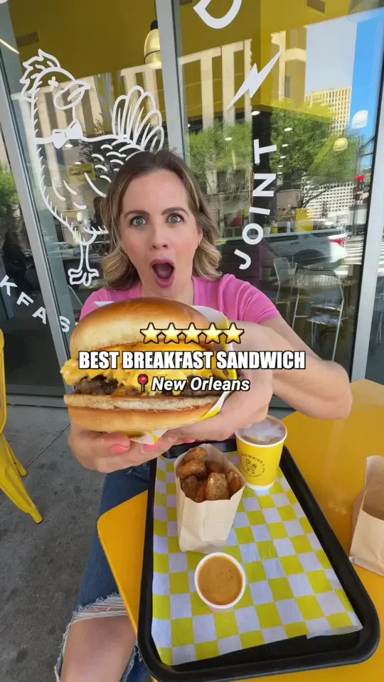 American Deli in Morrow showing food, breakfast sandwich, coop scramble, video by carlaskitchen_ on TikTok