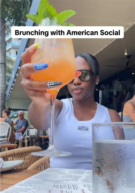 American Social - Bar & Kitchen - Miami in Miami showing visit, drinks, spritz, video by audreylynnxo on TikTok