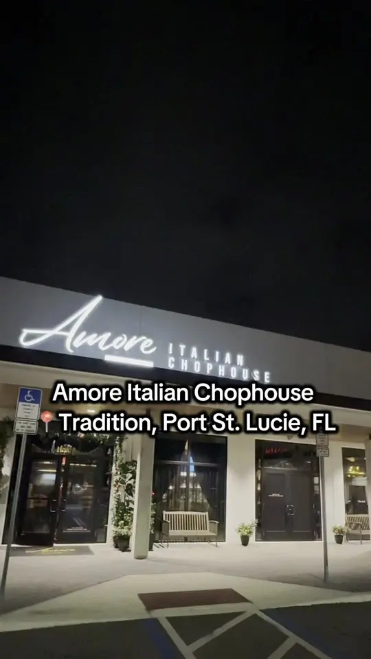 Amore Italian Chophouse in Port St. Lucie showing review, visit, video by livinginportsaintlucie on TikTok