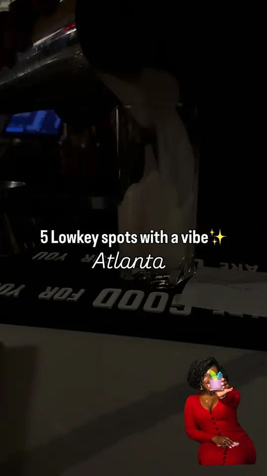 Anansi Cocktail Lounge in Decatur showing cocktail lounge, lowkey setting, elevated cocktails, romantic interior, small snacks, video by vibinwithstooshiie on TikTok