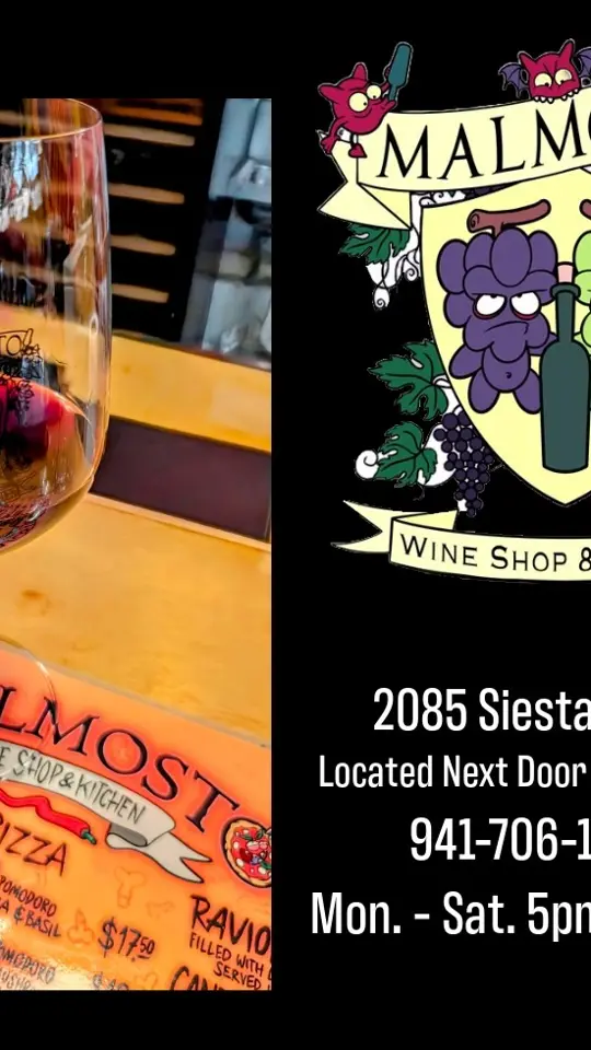 Andrea's in Sarasota showing wine shop, kitchen, video by Andrea's on Facebook