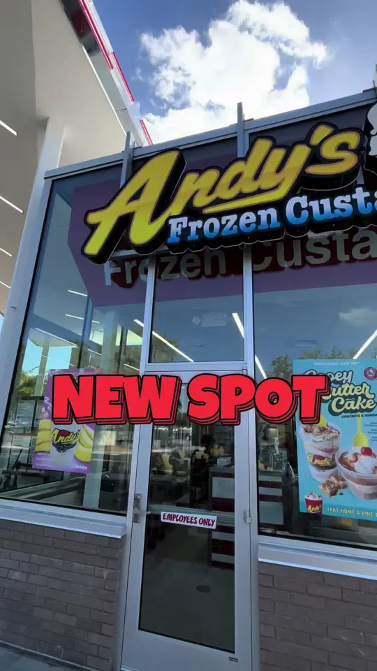 Andy's Frozen Custard in Odessa showing food, concrete, sunday, video by adventureswithmuff on TikTok