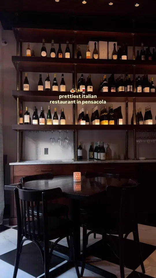 Angelena's Ristorante Italiano in Pensacola showing cocktail, limontini / appetizer, spicy vodka chicken wings / salad, tomato and watermelon salad / pasta, sweet corn and ricotta ravioli / main course, chicken m, video by pcola.eats on Facebook