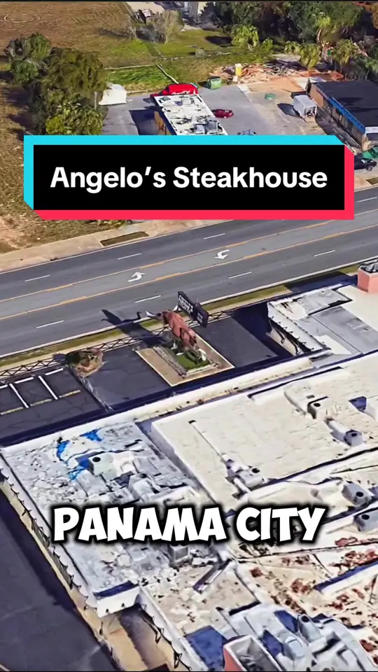 Angelo's Steak Pit in Panama City Beach showing restaurant visit, steakhouse, video by explorewithmedaily on TikTok