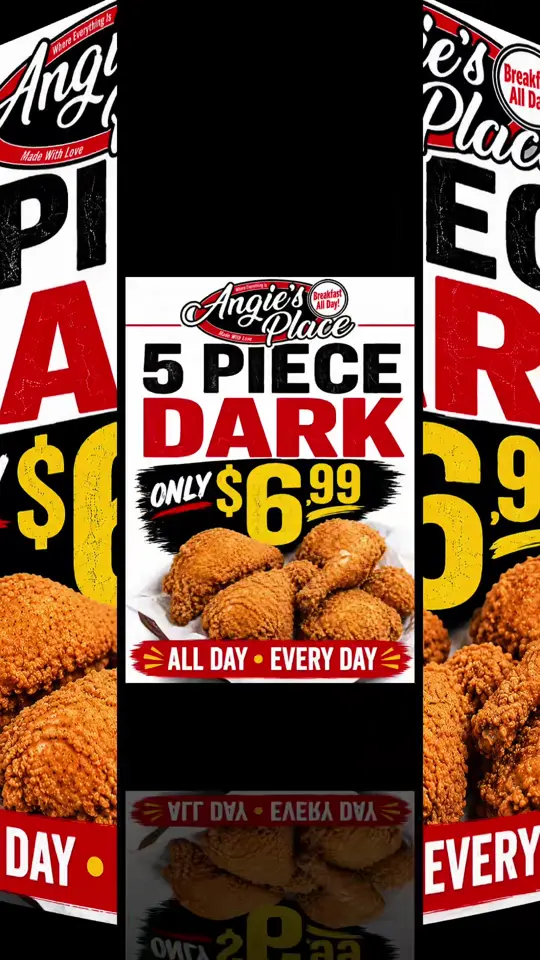 Angie's Place Stonecrest in Stonecrest showing food, 5-piece dark chicken special, video by angies.placetoday on TikTok