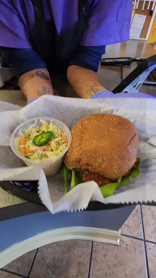 Another Veggy Addict in Conyers showing restaurant review, vegan food, video by atlantasfatfoodie on TikTok