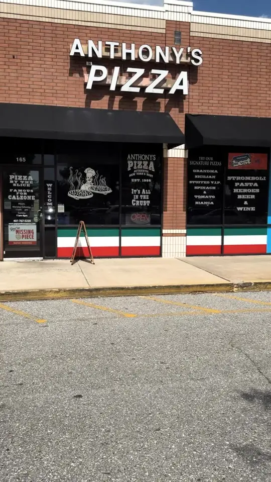 Anthony's Pizza in Casselberry showing pizza, visit, video by Anthony's Pizza on Facebook