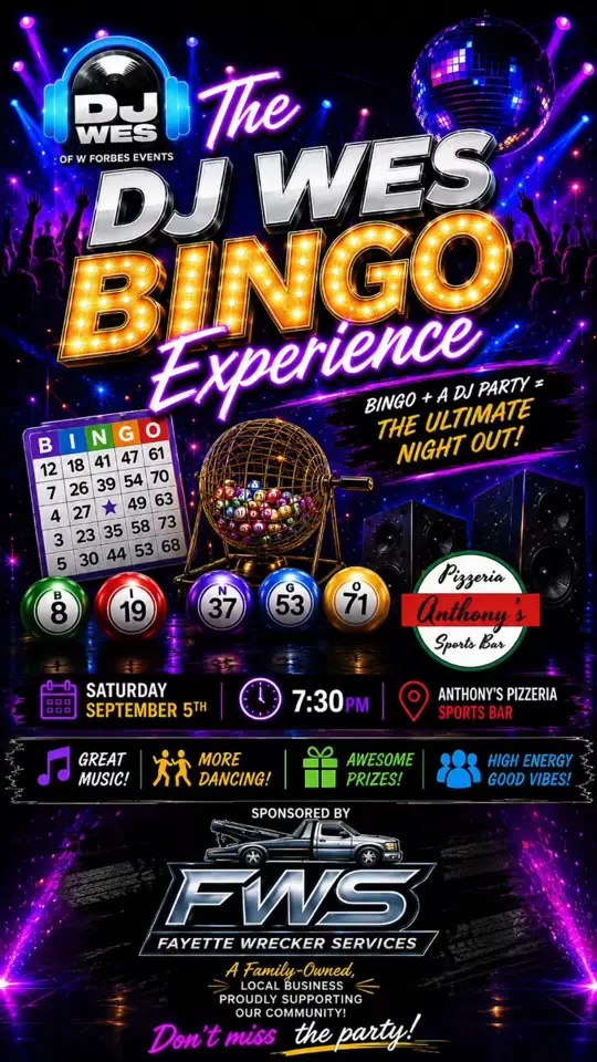 Anthony's Pizzeria in Fayetteville showing dj, bingo night, video by Anthony’s Pizzeria on Facebook