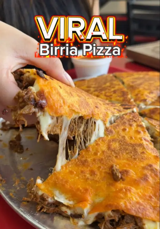 Antojitos Locos FL in Ocoee showing food, birria tacos, birria egg rolls, birria pizza, video by binminmunch on TikTok
