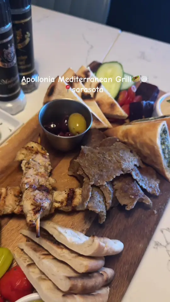 Apollonia Grill - Landings Sarasota in Sarasota showing review, mediterranean food, video by breannaburbank on TikTok